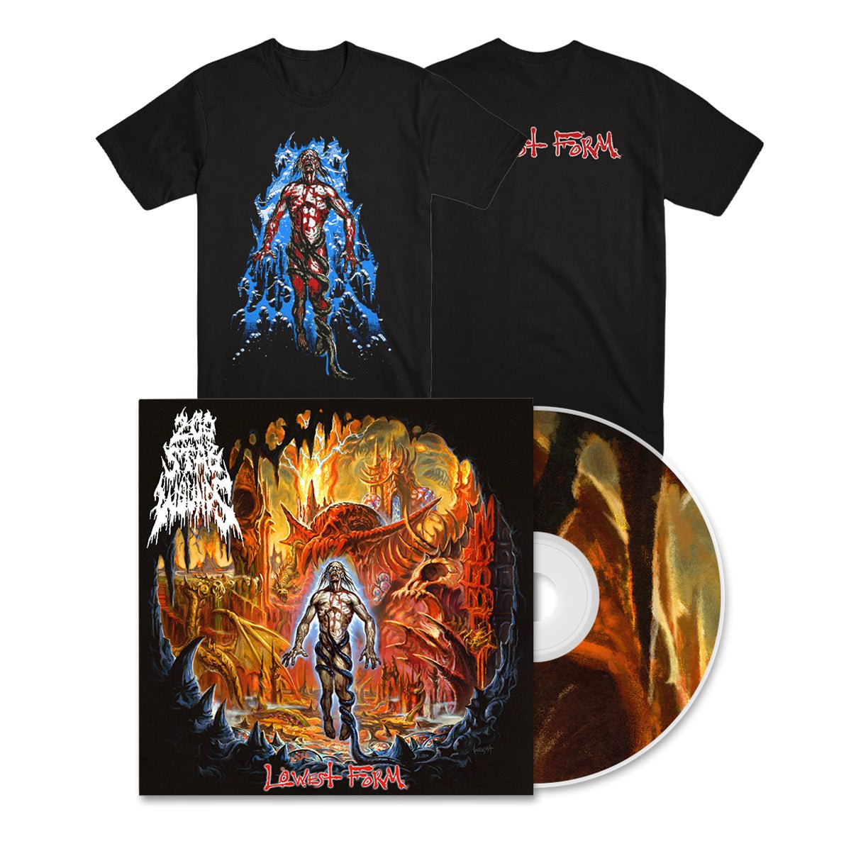 200 STAB WOUNDS "Lowest Form" CD + T-Shirt Bundle - Evil Greed