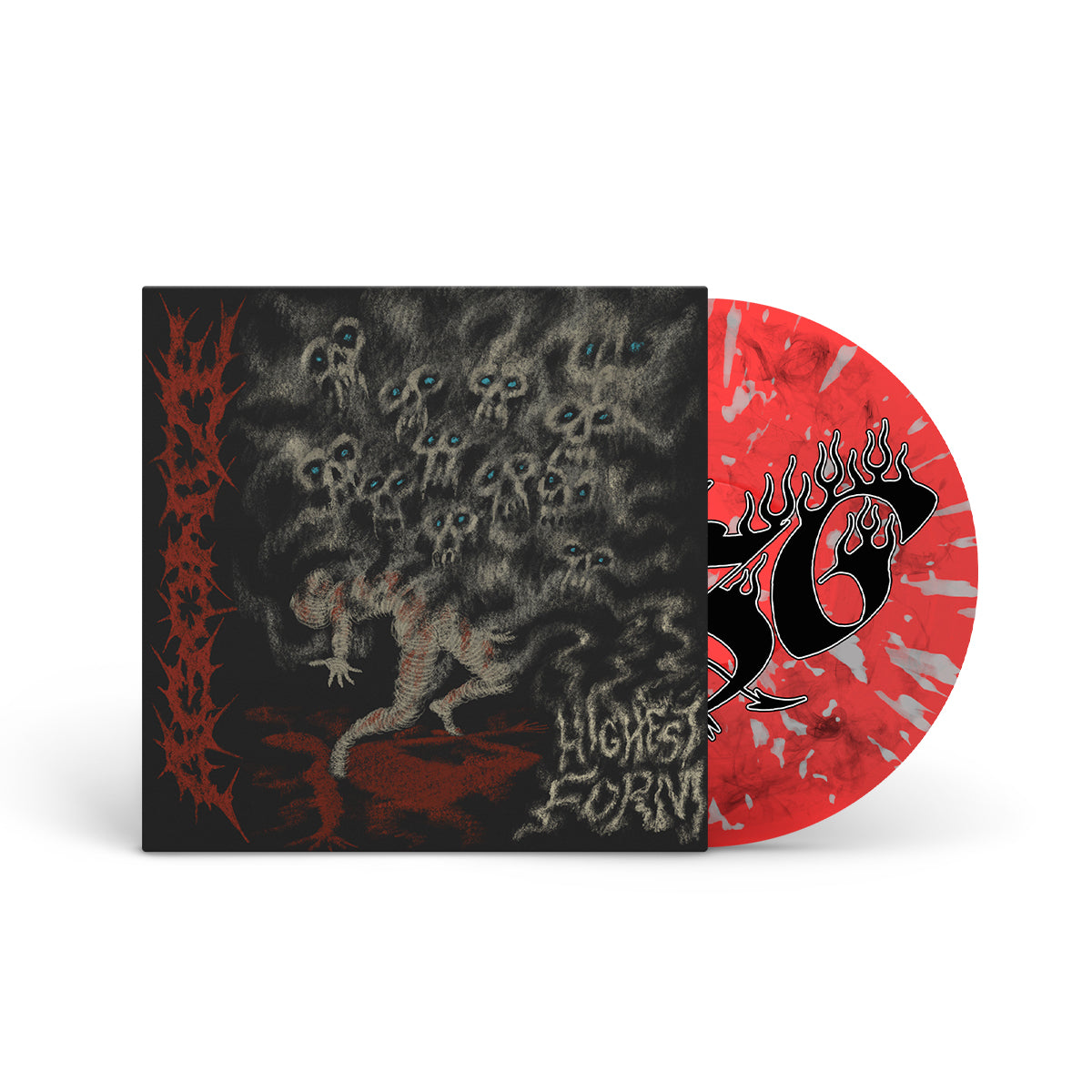 AGONIZE &quot;Highest Form&quot; 12&quot; EP RED W BLACK SMOKE &amp; SILVER SPLATTER