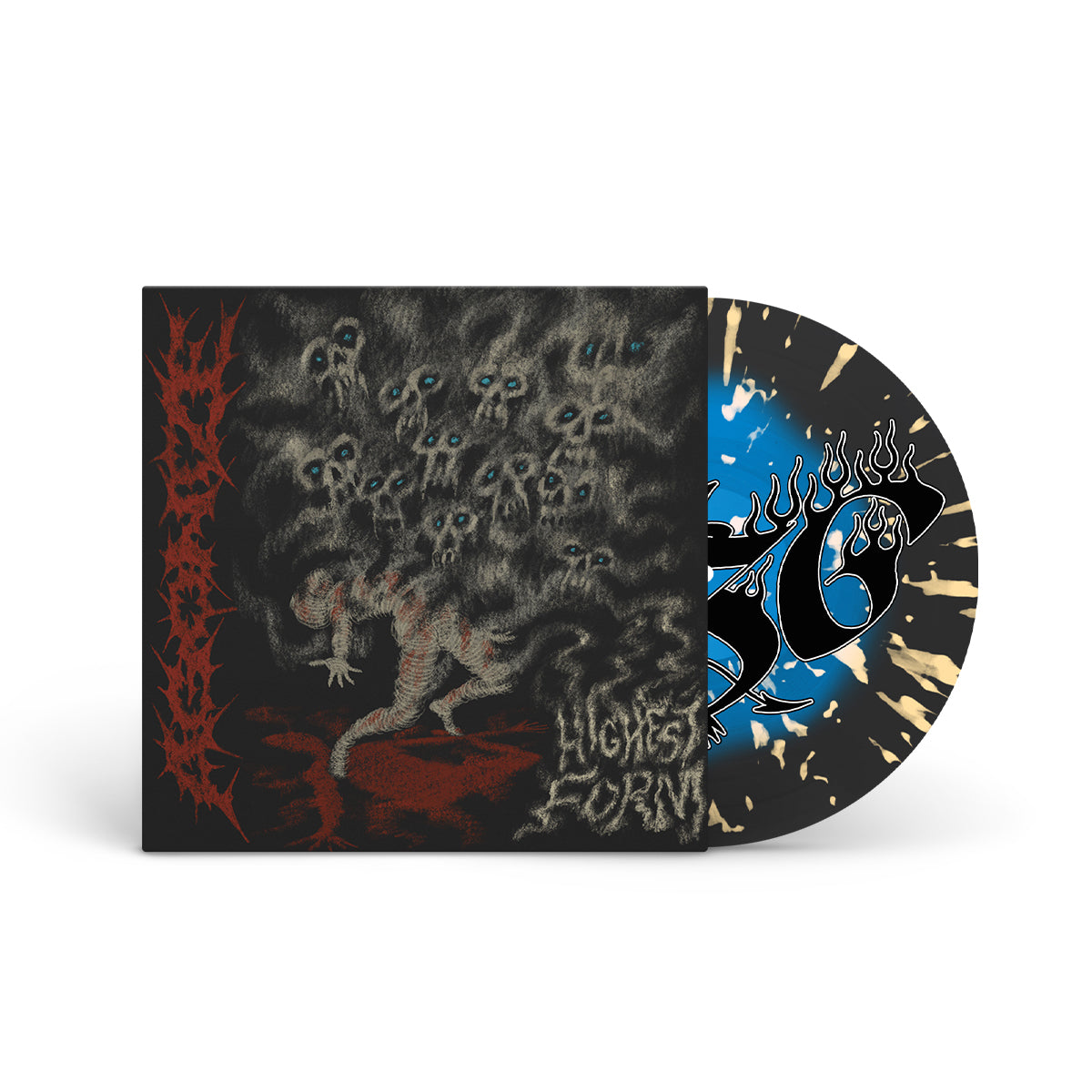 AGONIZE &quot;Highest Form&quot; 12&quot; EP BLUE IN BLACK ICE W BONE SPLATTER