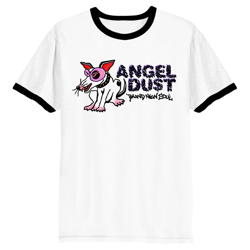 ANGEL DU$T &quot;Crazy Dog&quot; Ringer T-Shirt