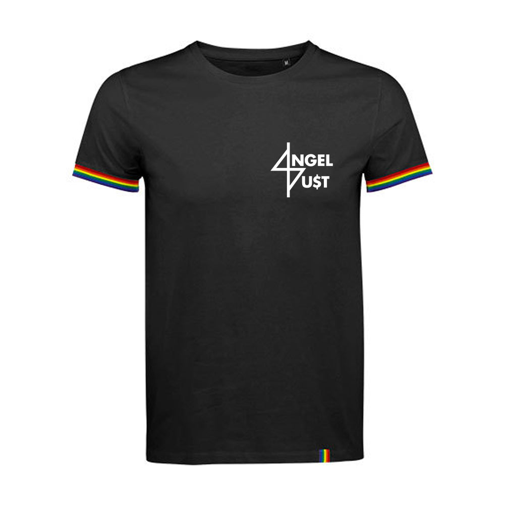 ANGEL DU$T &quot;Logo - Rainbow&quot; Ringer T-Shirt