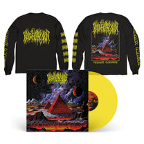 BLOOD INCANTATION &quot;Absolute Elsewhere&quot; LP + Longsleeve Bundle TRANSPARENT YELLOW