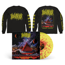 BLOOD INCANTATION &quot;Absolute Elsewhere&quot; LP + Longsleeve Bundle TRANS. SUN YELLOW RED SPLATTER (EG EXCLUSIVE)