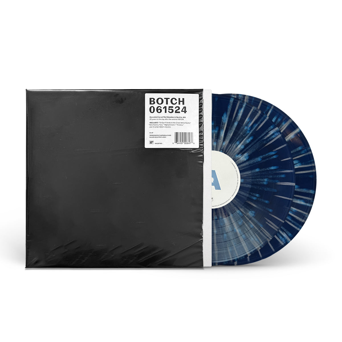 BOTCH &quot;061524&quot; 2xLP TRANSPARENT BLUE W BLACK MARBLE &amp; SILVER SPLATTER
