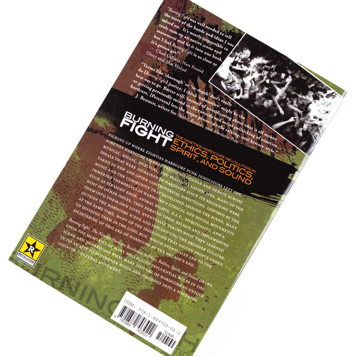 BRIAN PETERSON &quot;Burning Fight: The 90s Hardcore Revolution In Ethics, Politics, Spirit, And Sound&quot; Book