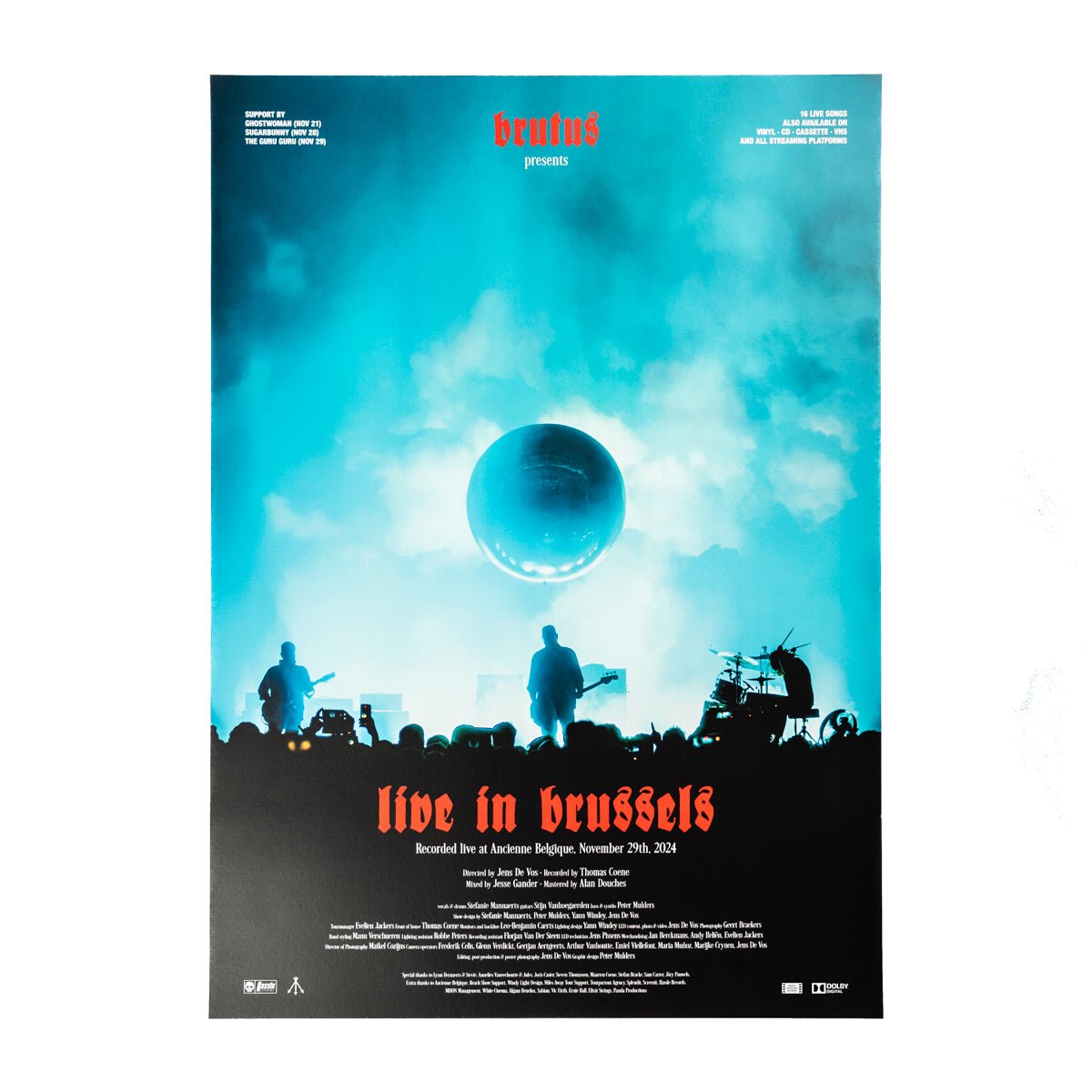 BRUTUS "Live In Brussels" Poster STANDARD
