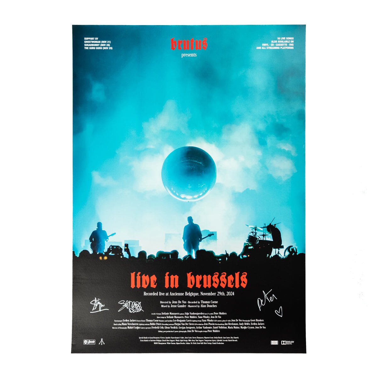 BRUTUS "Live In Brussels" Poster SIGNED
