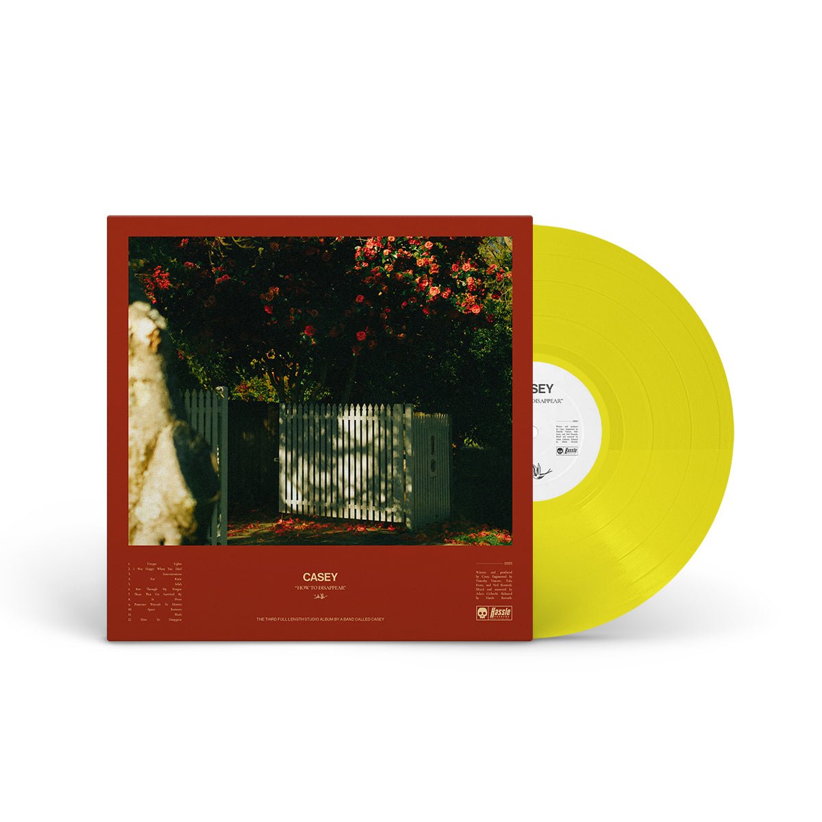CASEY "How To Disappear (Standard Cover)" LP TRANSPARENT YELLOW