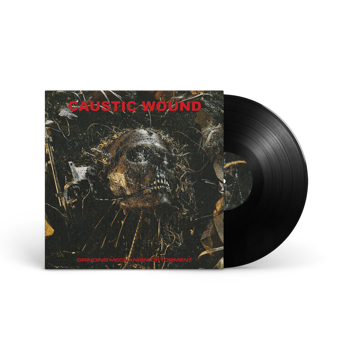 CAUSTIC WOUND &quot;Grinding Mechanism Of Torment&quot; LP + Longsleeve Bundle
