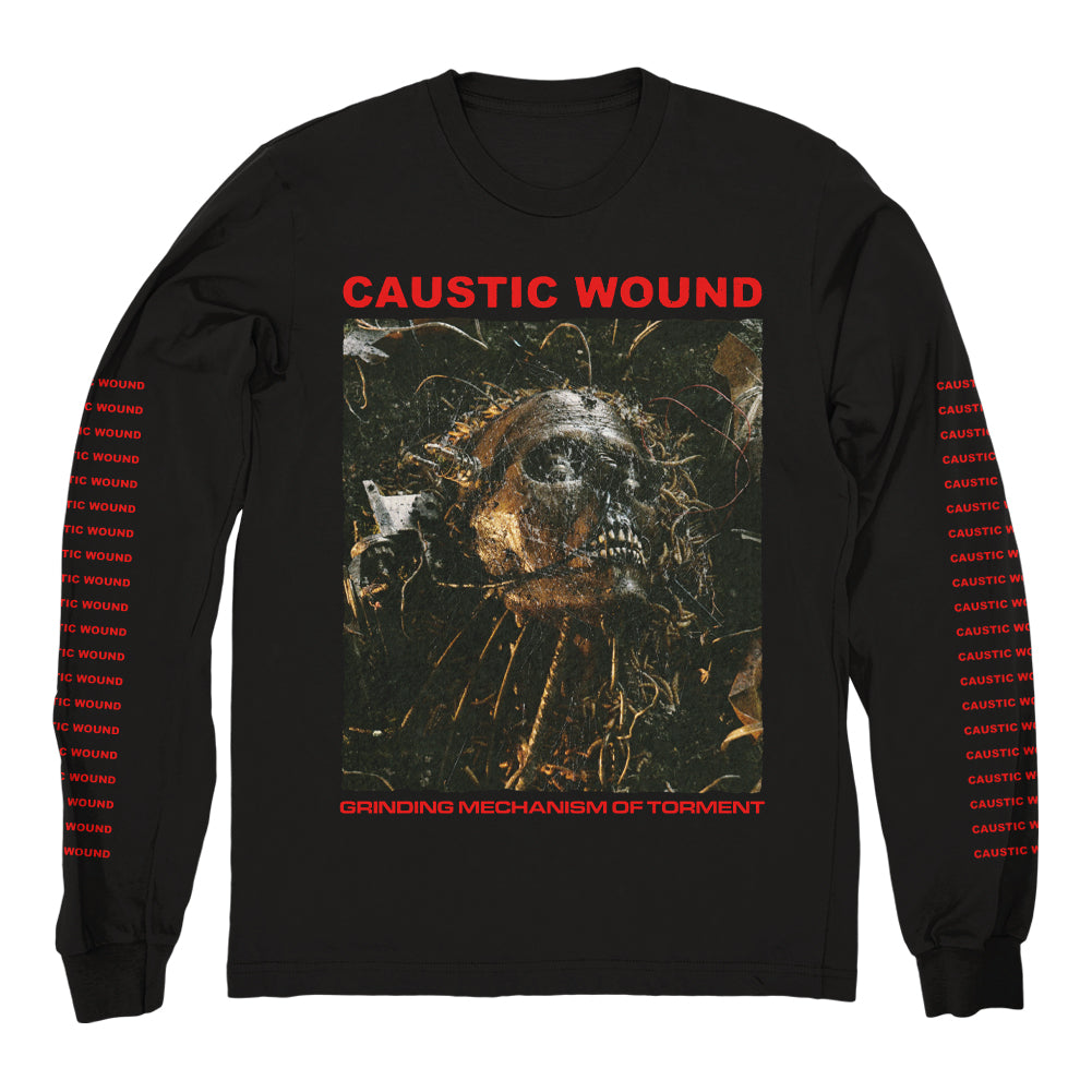 CAUSTIC WOUND &quot;Grinding Mechanism Of Torment&quot; LP + Longsleeve Bundle