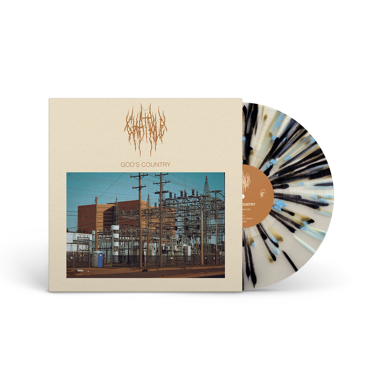 CHAT PILE &quot;God&#39;s Country&quot; LP MILKY CLEAR W BLACK, BLUE &amp; GOLD SPLATTER (EG EXCLUSIVE)