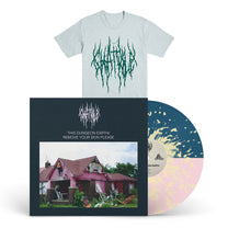 CHAT PILE &quot;This Dungeon Earth/Remove Your Skin Please&quot; LP + Ice Blue T-Shirt Bundle