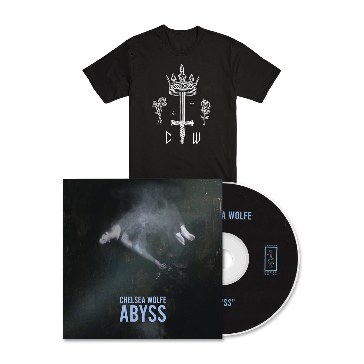 CHELSEA WOLFE &quot;Abyss - Queen Of Swords&quot; CD + T-Shirt Bundle
