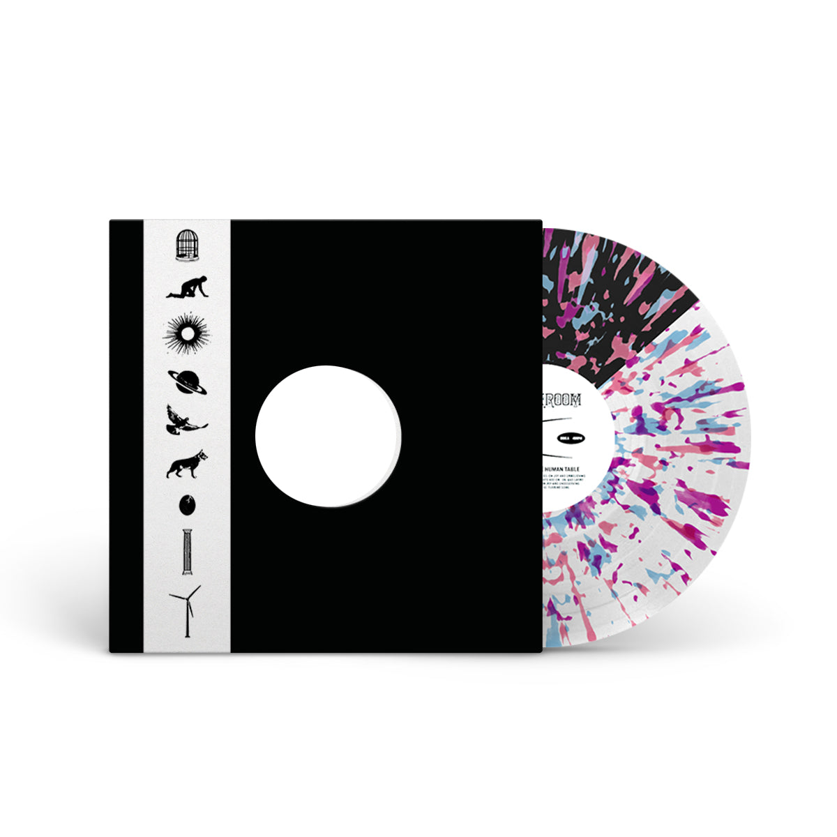 CLOAKROOM &quot;Last Leg Of The Human Table&quot; LP BLACK &amp; WHITE MIX W SPLATTER (BLACK VERSION)