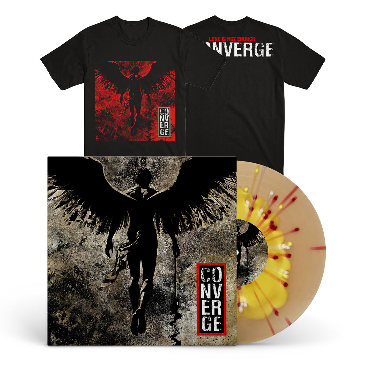 CONVERGE &quot;Love Is Not Enough&quot; LP + T-Shirt Bundle SUN EXPLODES (EVIL GREED EXCLUSIVE)