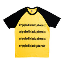 CRIPPLED BLACK PHOENIX "Record Village" Baseball T-Shirt