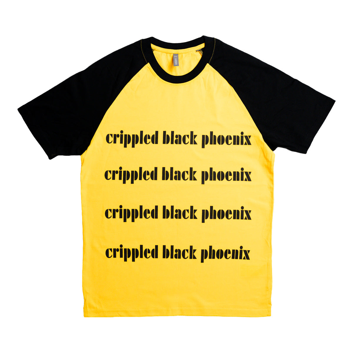 CRIPPLED BLACK PHOENIX "Record Village" Baseball T-Shirt