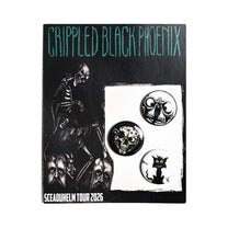 CRIPPLED BLACK PHOENIX "Sceaduhelm" Button Badge Set