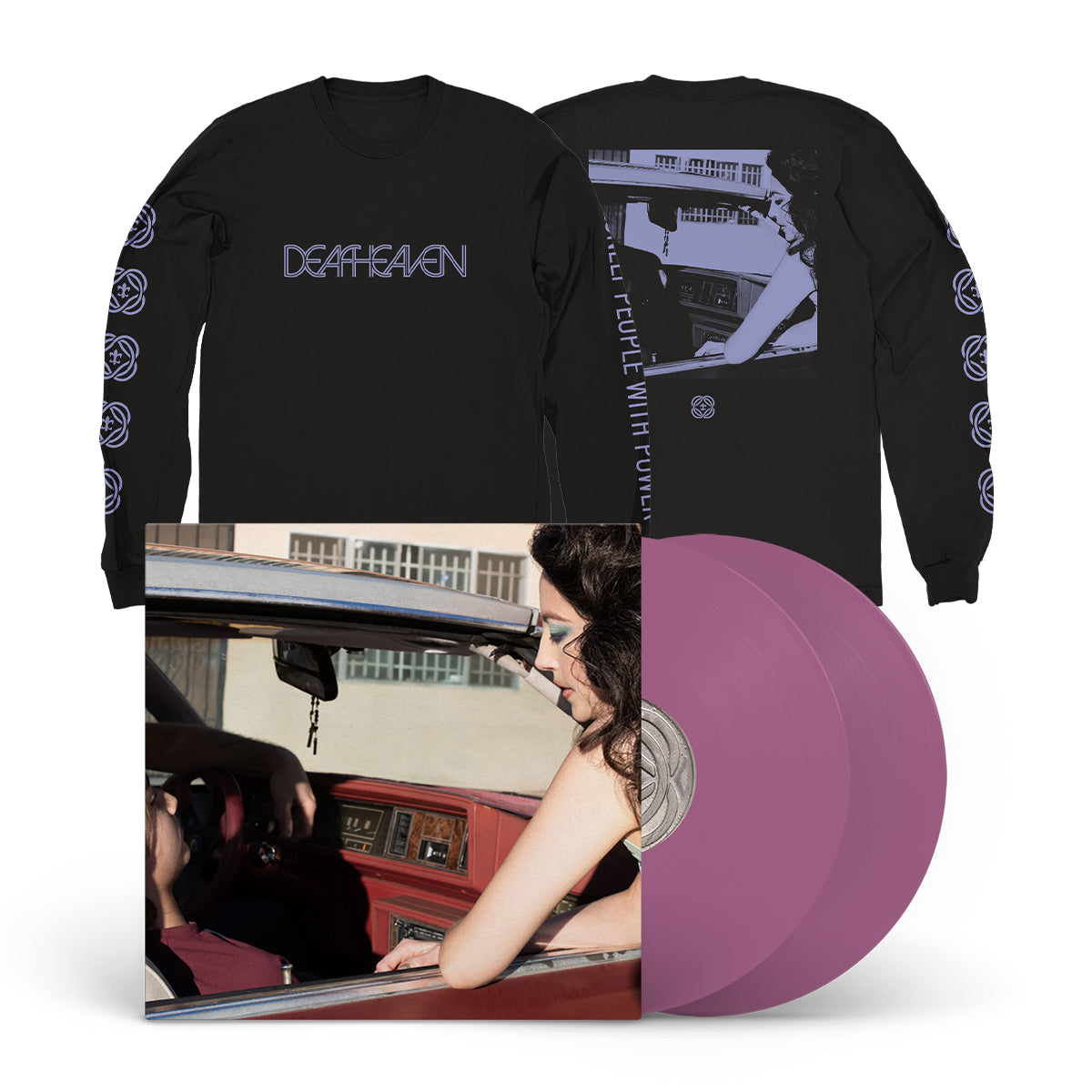 DEAFHEAVEN &quot;Lonely People With Power&quot; 2xLP + Longsleeve Bundle LILAC ROSE (INDIE EXCLUSIVE)