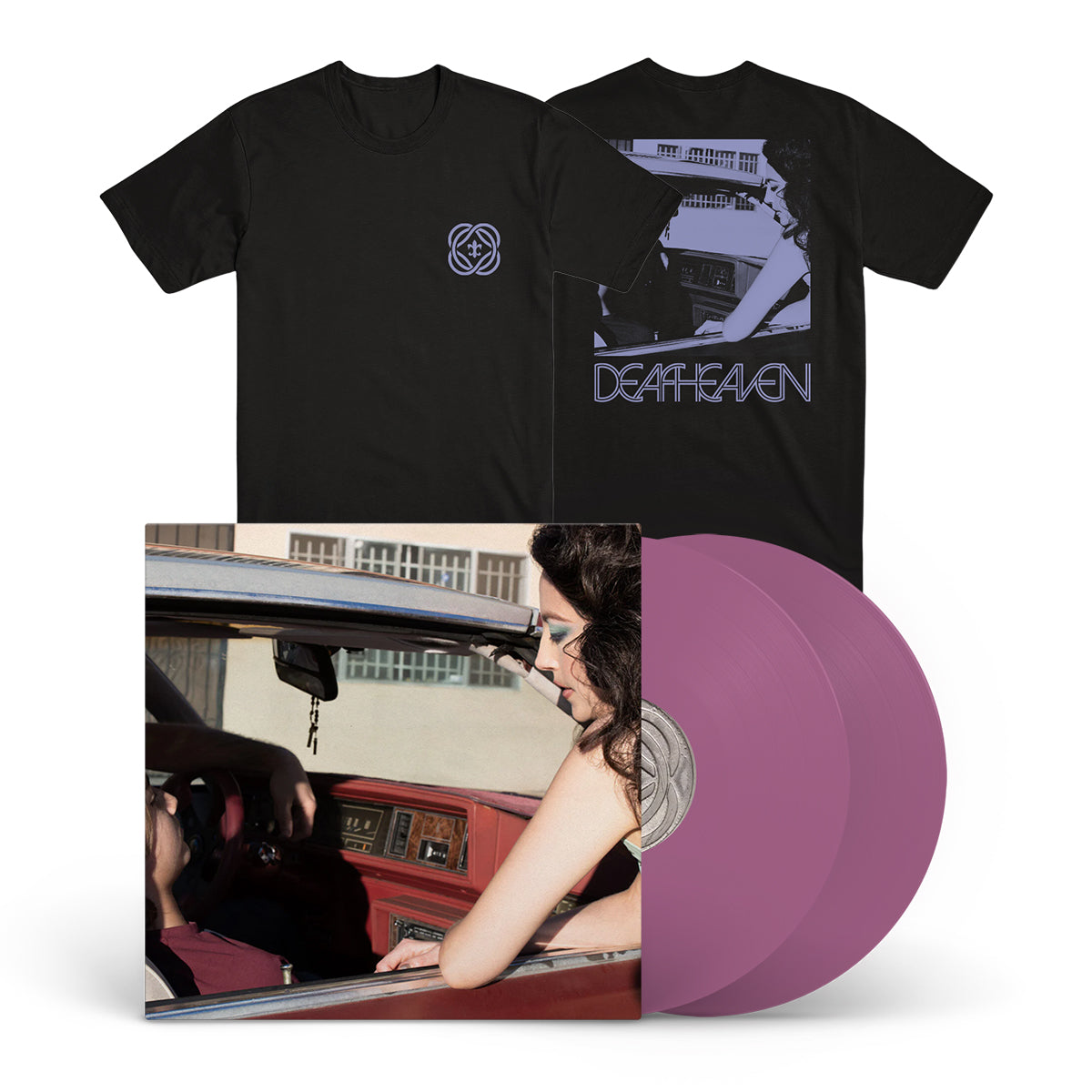 DEAFHEAVEN &quot;Lonely People With Power&quot; 2xLP + T-Shirt Bundle LILAC ROSE (INDIE EXCLUSIVE)