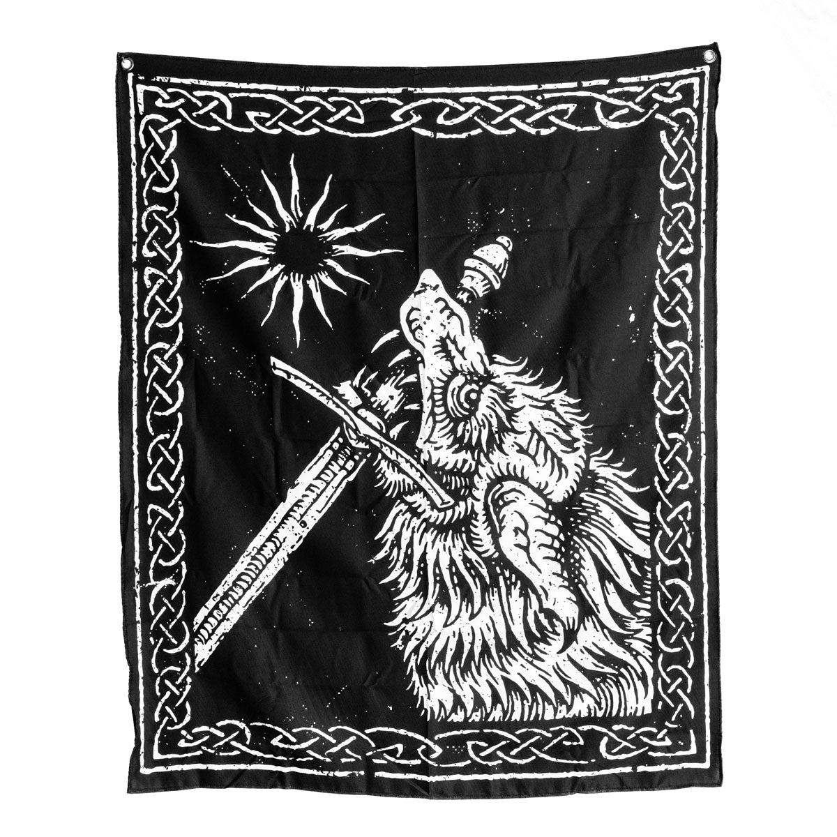 DÖDSRIT &quot;Sword &amp; Wolf&quot; Flag
