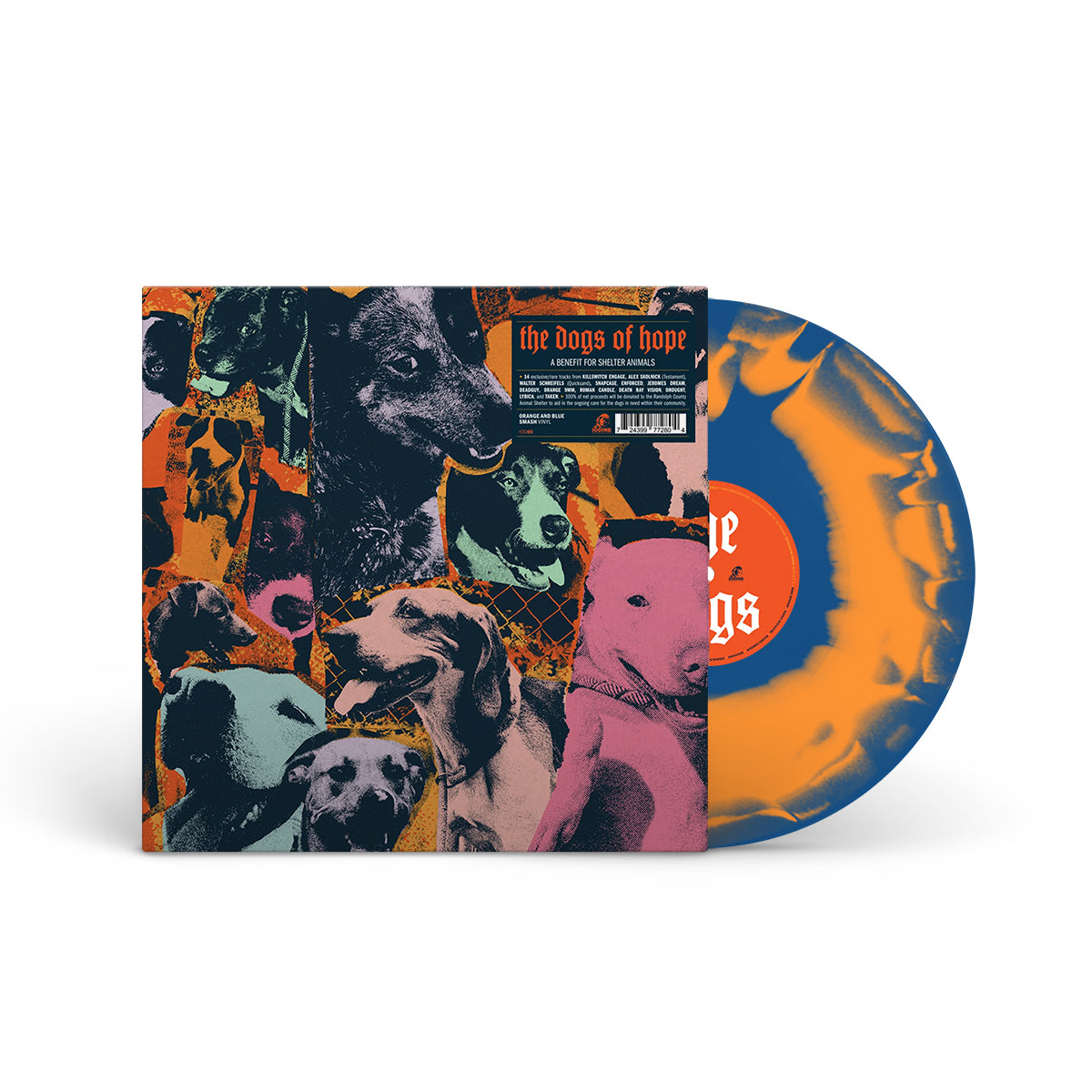IODINE RECORDS &quot;The Dogs Of Hope&quot; LP ORANGE AND BLUE SMASH