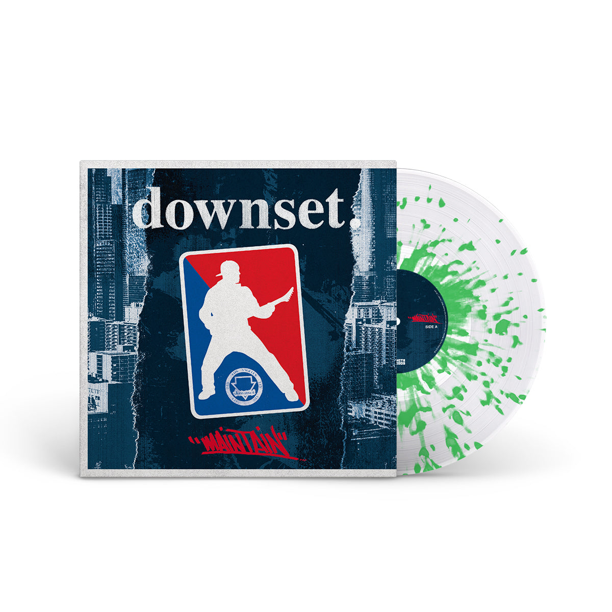 DOWNSET &quot;Maintain&quot; LP ULTRA CLEAR W NEON GREEN SPLATTER