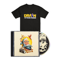 DRAIN &quot;...Is Your Friend&quot; CD + T-Shirt Bundle BLACK