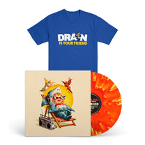 DRAIN &quot;...Is Your Friend&quot; LP + T-Shirt Bundle FIREBALL BLUE