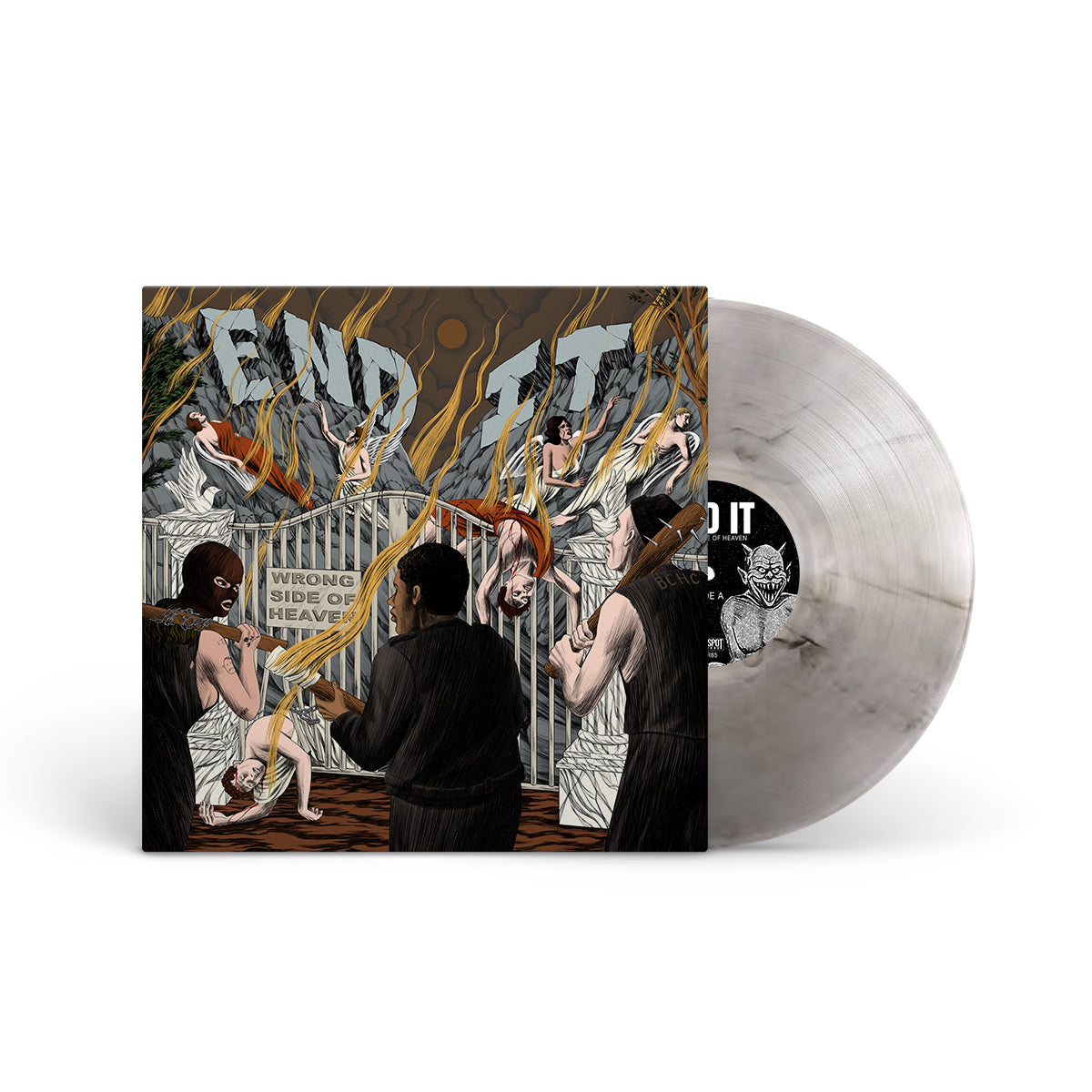 END IT &quot;Wrong Side Of Heaven&quot; LP CLEAR SMOKE &amp; BLACK