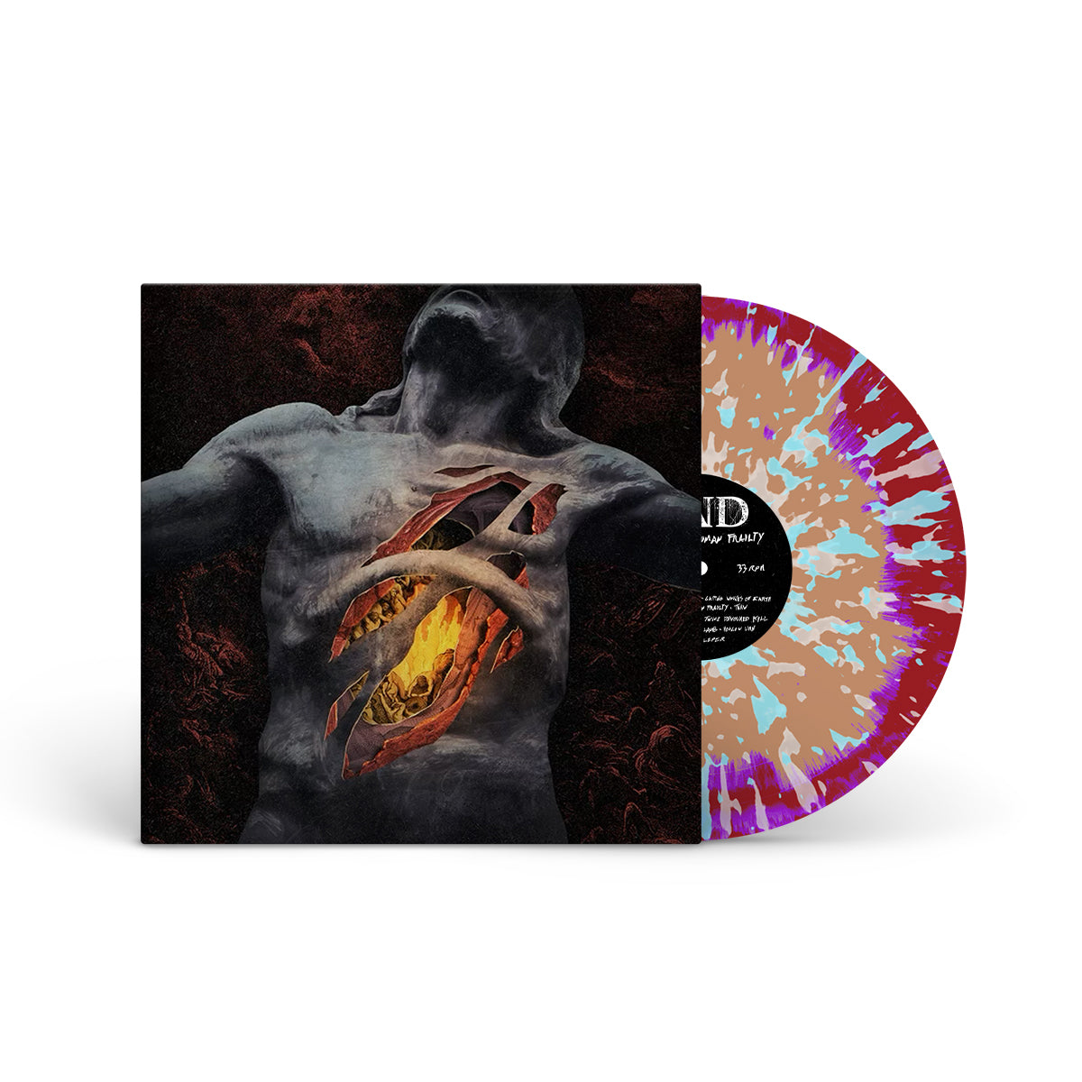 END &quot;The Sin Of Human Frailty&quot; LP GOLD PURPLE OXBLOOD MIX W WHITE &amp; BABY BLUE SPLATTER