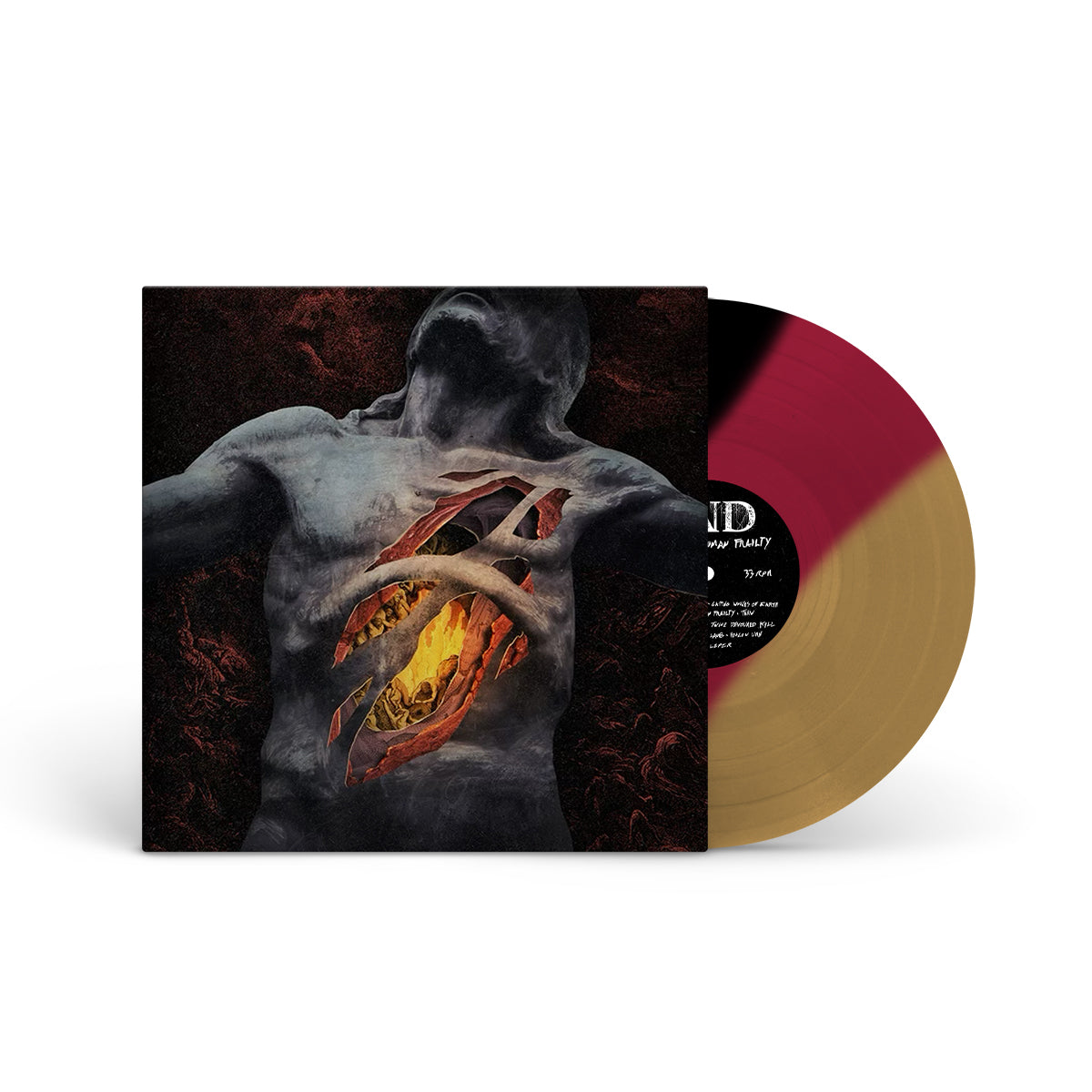 END &quot;The Sin Of Human Frailty&quot; LP BLACK RED GOLD TRI-COLOUR