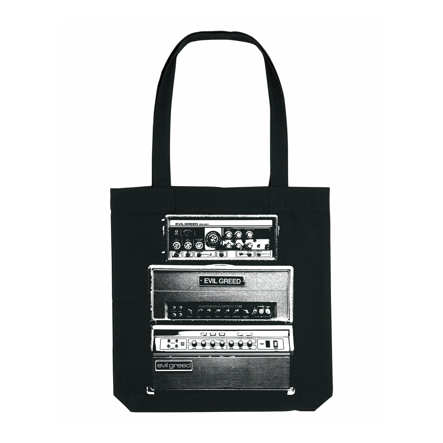 EVIL GREED "Amps 2.0 - Black" Tote Bag