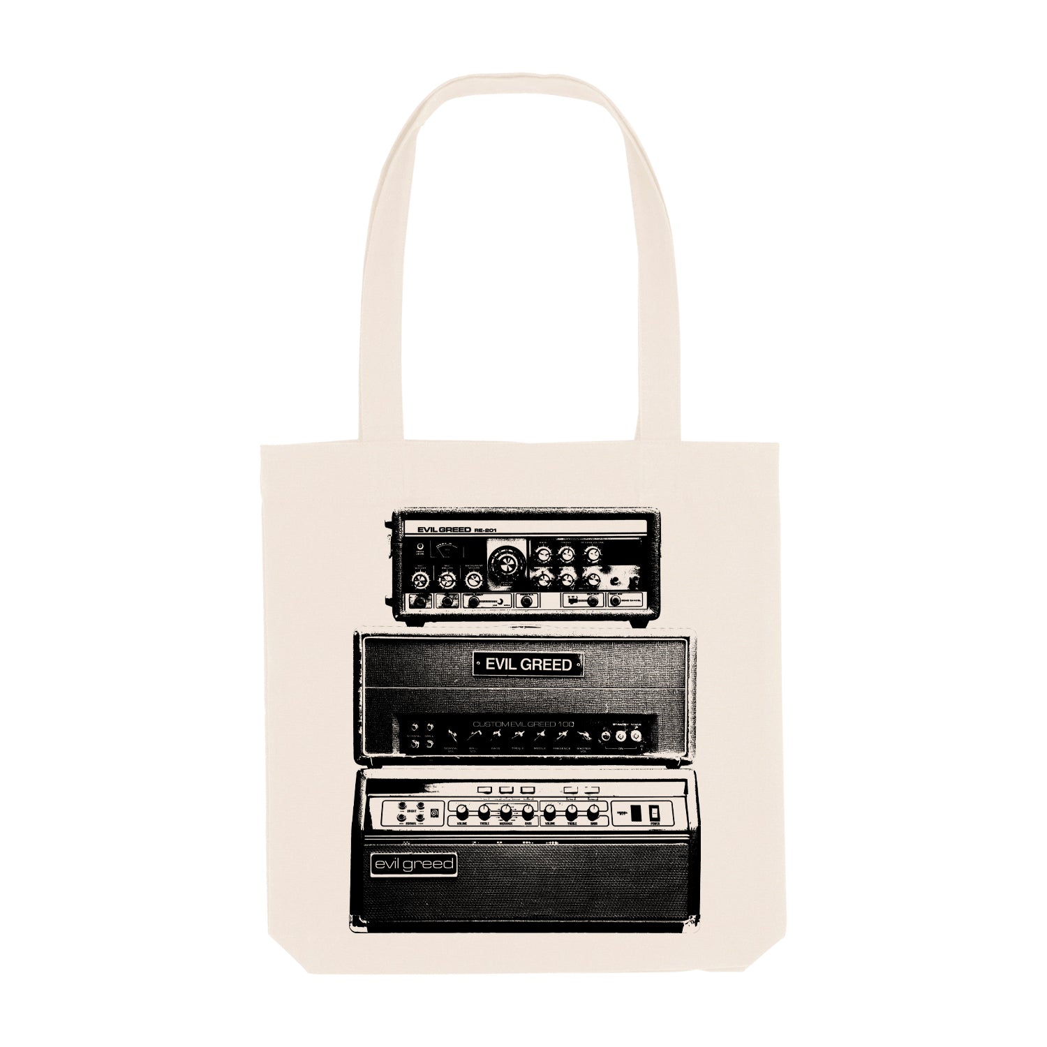 EVIL GREED "Amps 2.0 - Natural" Tote Bag