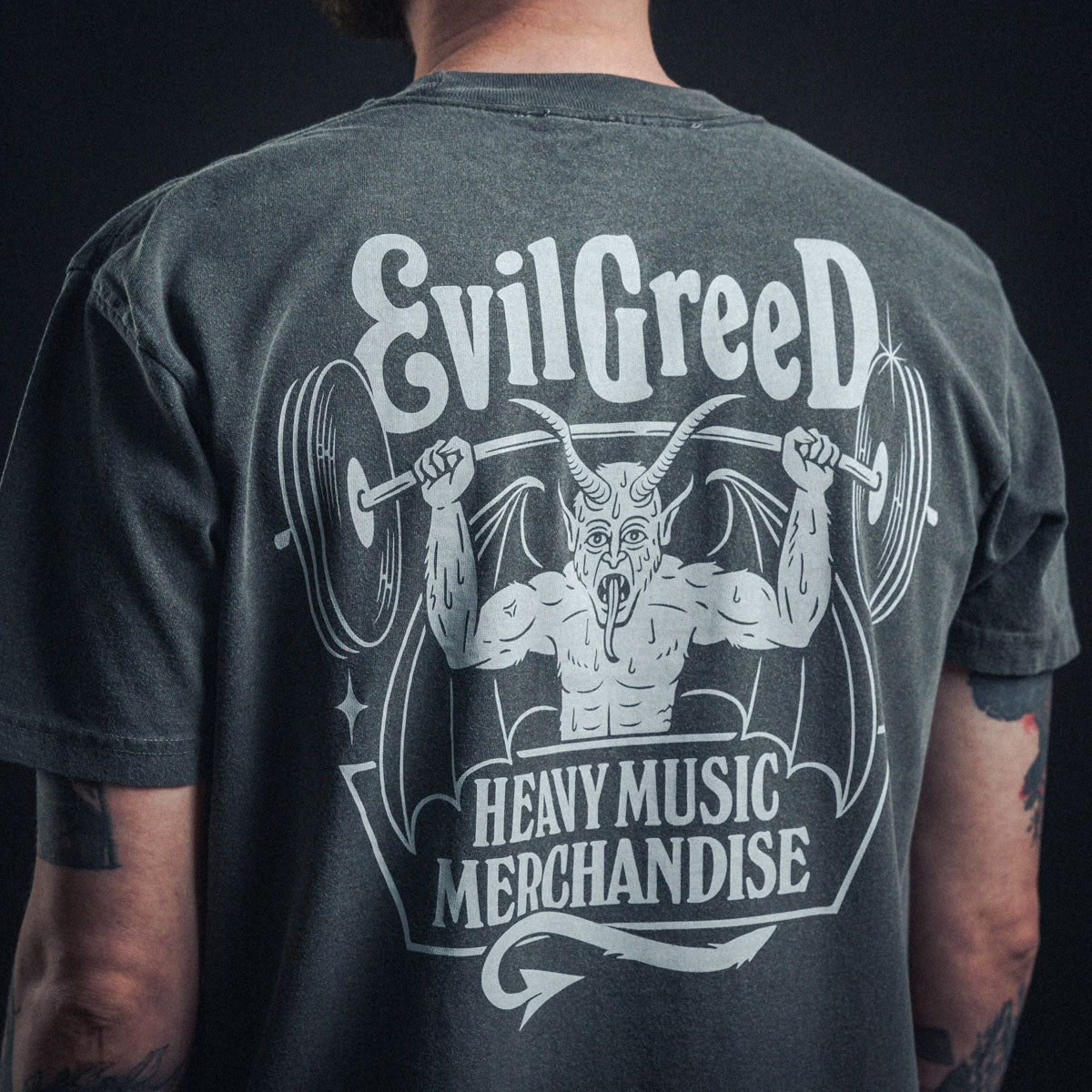 EVIL GREED &quot;Heavy Music - Grey&quot; T-Shirt