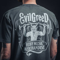 EVIL GREED &quot;Heavy Music - Grey&quot; T-Shirt