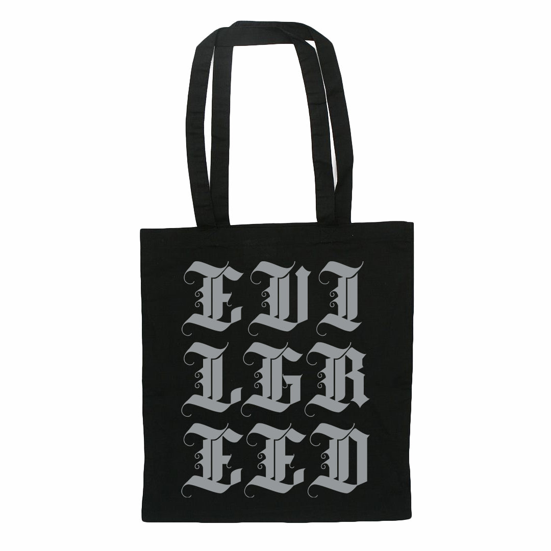 EVIL GREED "Letters" Tote Bag