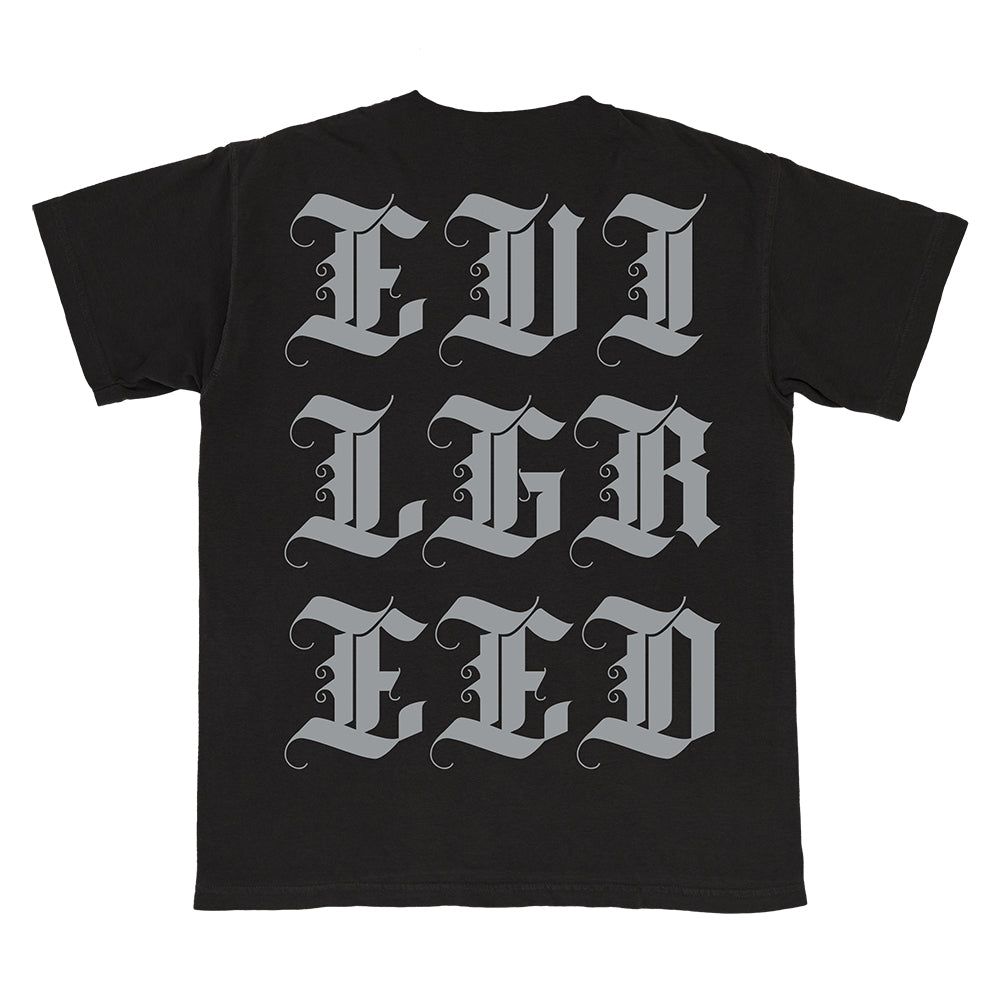 EVIL GREED &quot;Letters - Black&quot; T-Shirt