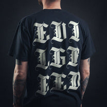 EVIL GREED &quot;Letters - Black&quot; T-Shirt