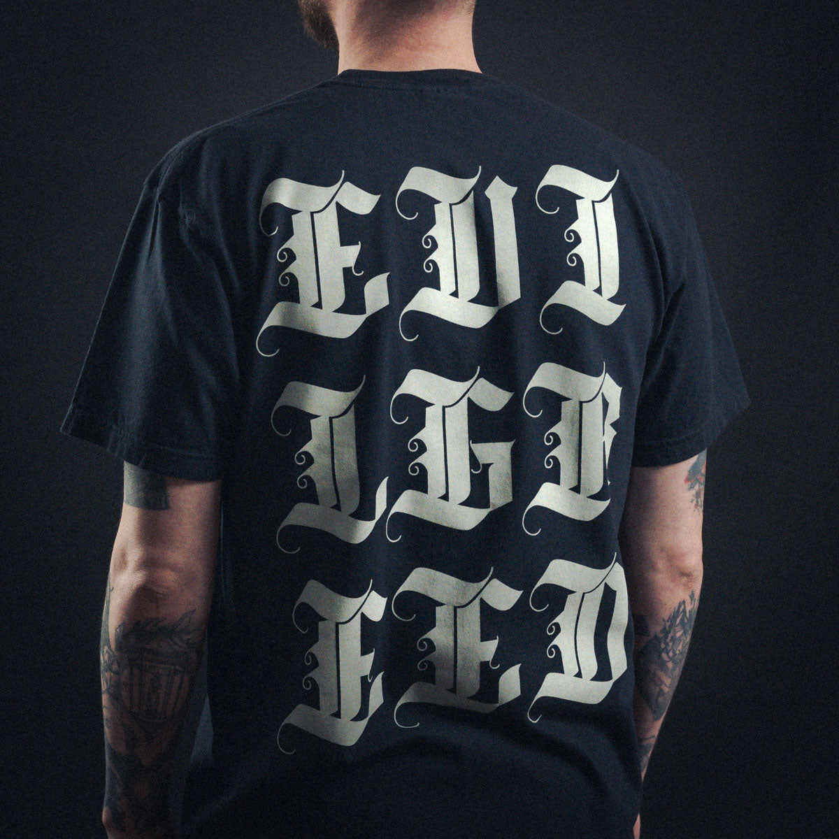 EVIL GREED &quot;Letters - Black&quot; T-Shirt