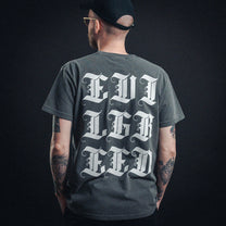 EVIL GREED &quot;Letters - Grey&quot; T-Shirt