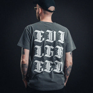 EVIL GREED "Letters - Grey" T-Shirt