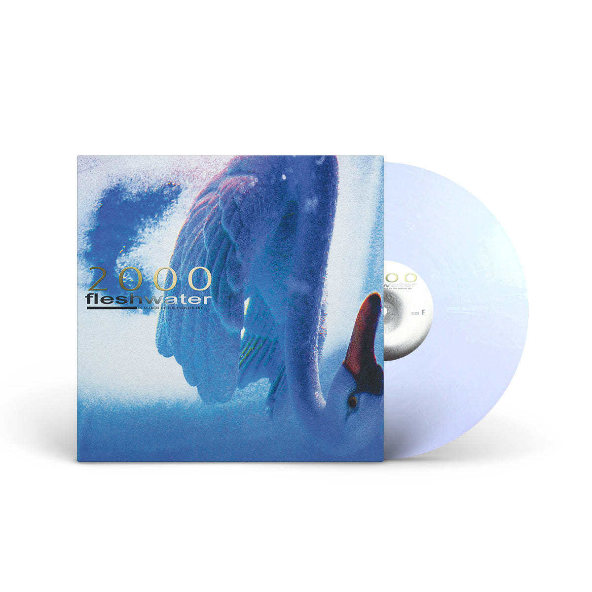 FLESHWATER &quot;2000: In Search Of The Endless Sky&quot; LP IRIDESCENT WHITE W BLUE MARBLE