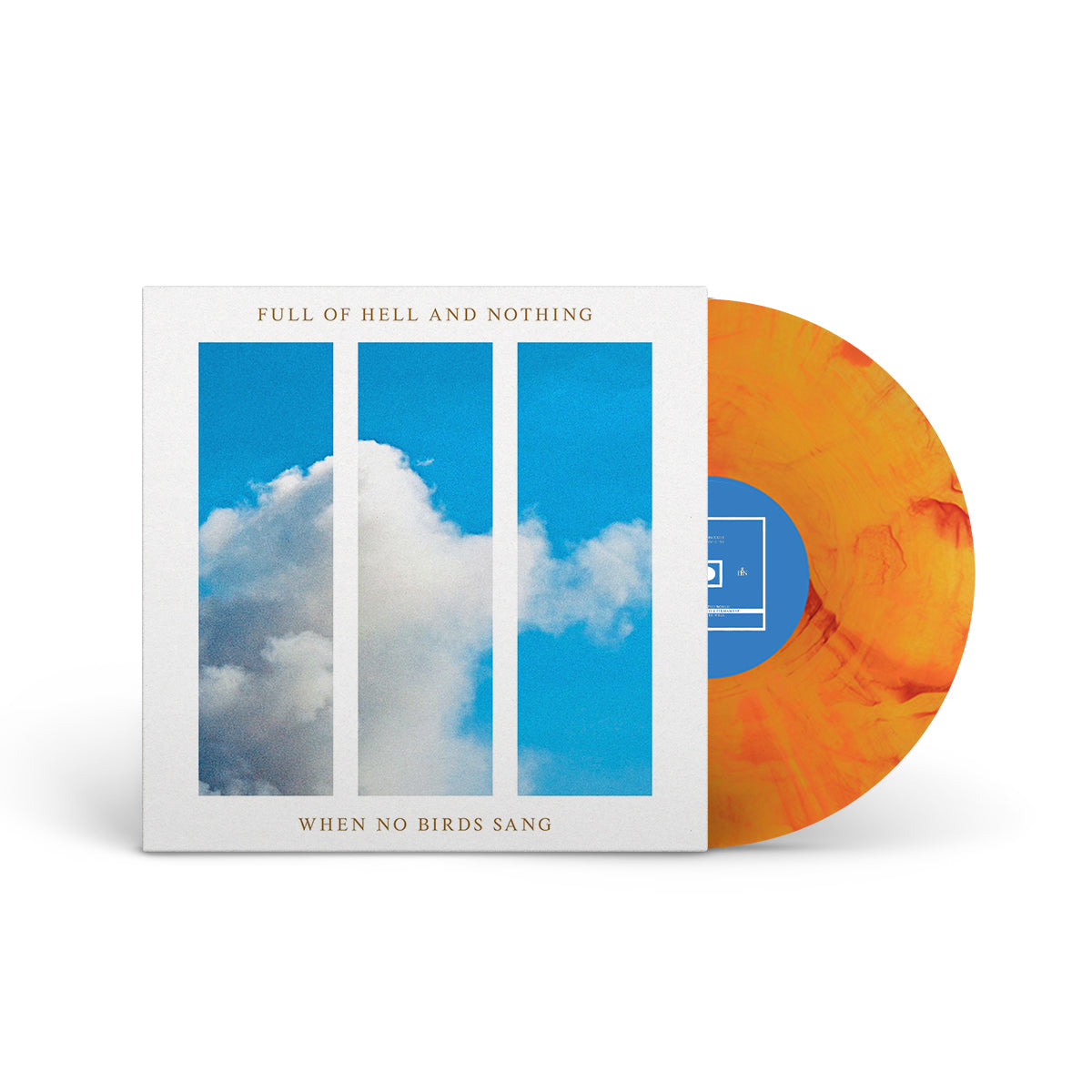 FULL OF HELL &amp; NOTHING &quot;When No Birds Sang&quot; LP ORANGE MARBLE