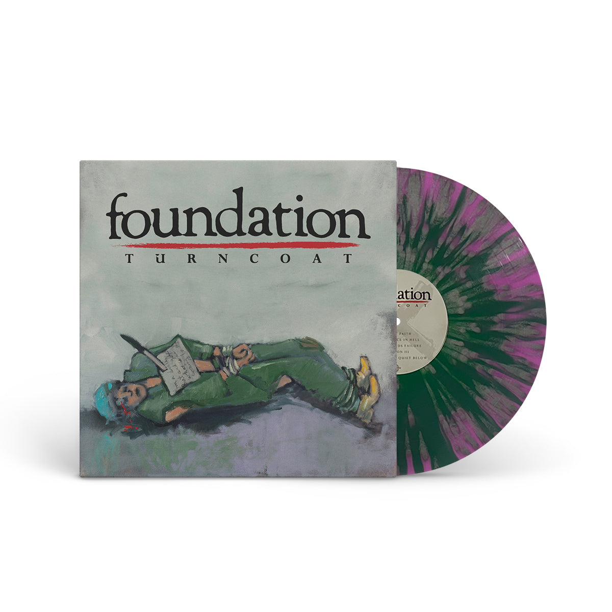 FOUNDATION &quot;Turncoat&quot; 12&quot; GREEN &amp; VIOLET W SPLATTER