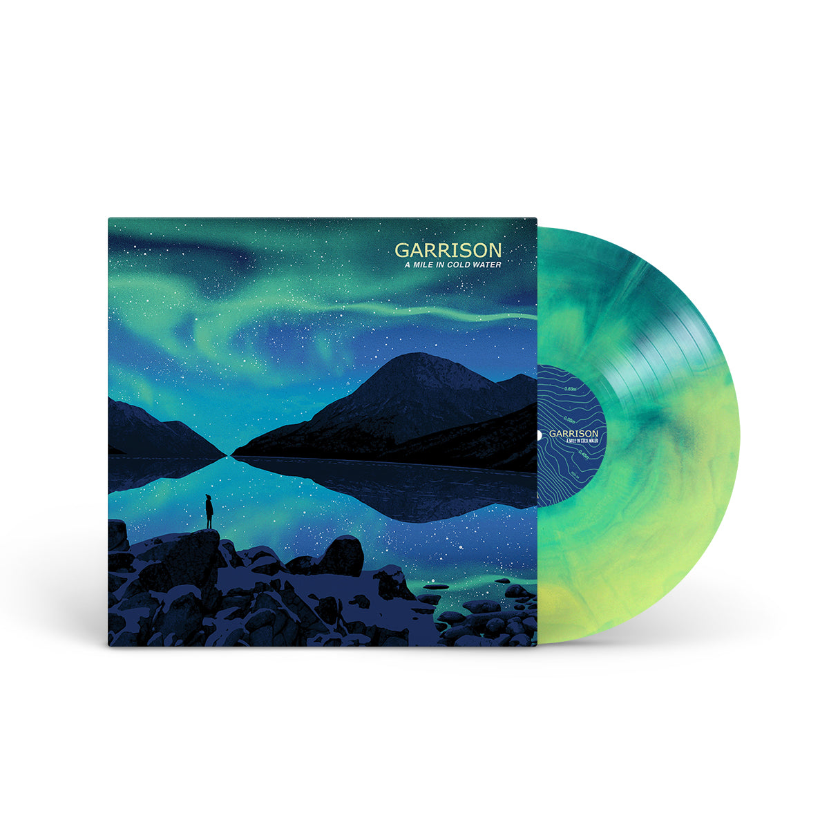 GARRISON &quot;A Mile In Cold Water&quot; LP YELLOW &amp; BLUE GALAXY