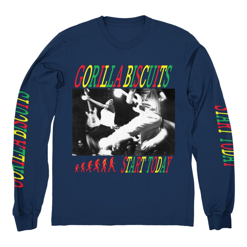 GORILLA BISCUITS "Start Today - Navy" Longsleeve