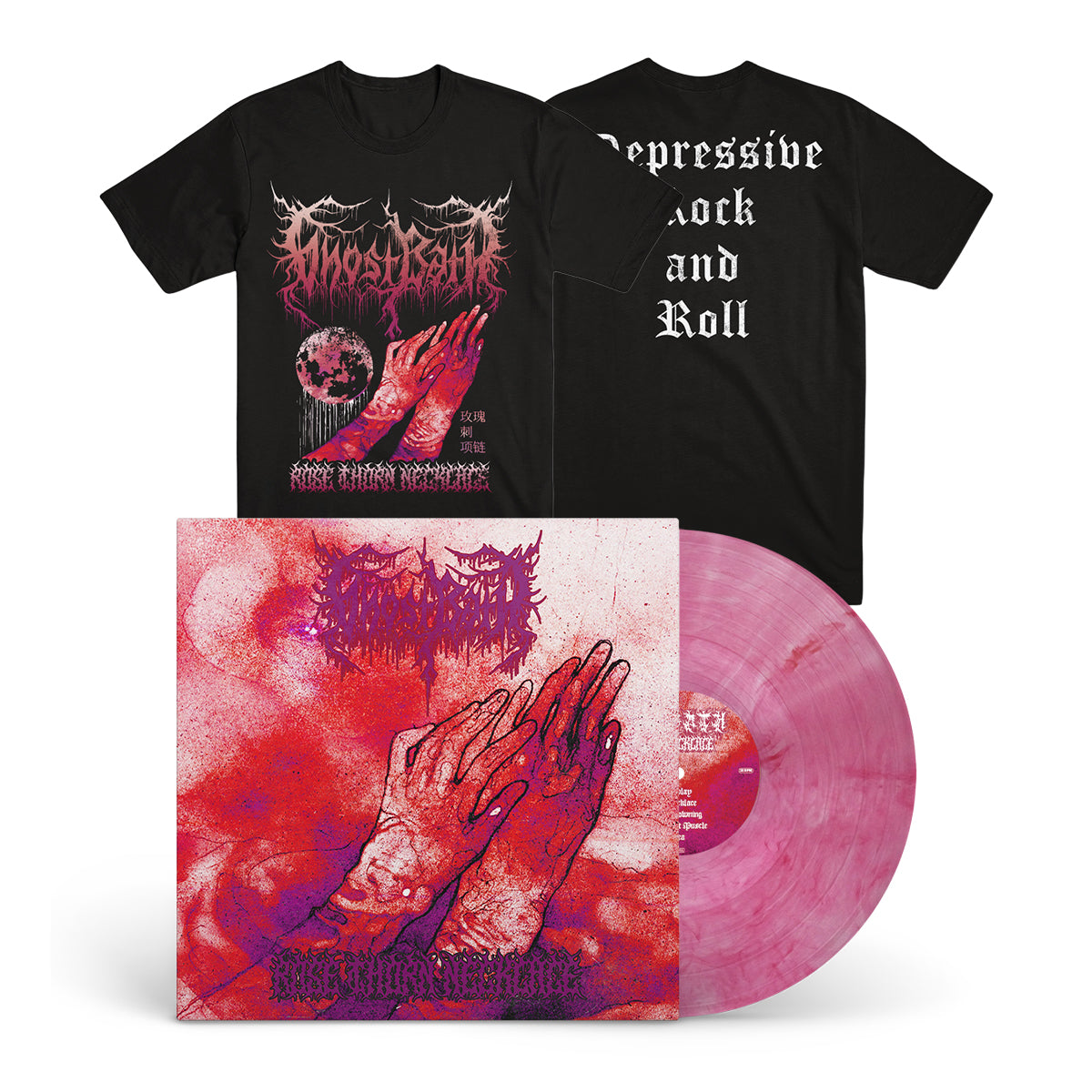 GHOST BATH &quot;Rose Thorn Necklace&quot; LP + T-Shirt Bundle