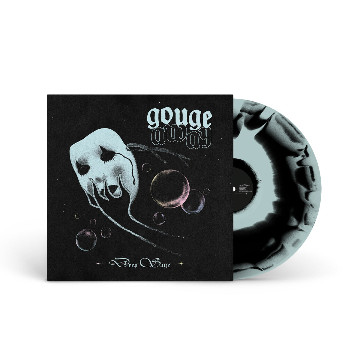 GOUGE AWAY &quot;Deep Sage&quot; LP BABY BLUE BLACK MIX (INDIE EXCLUSIVE)