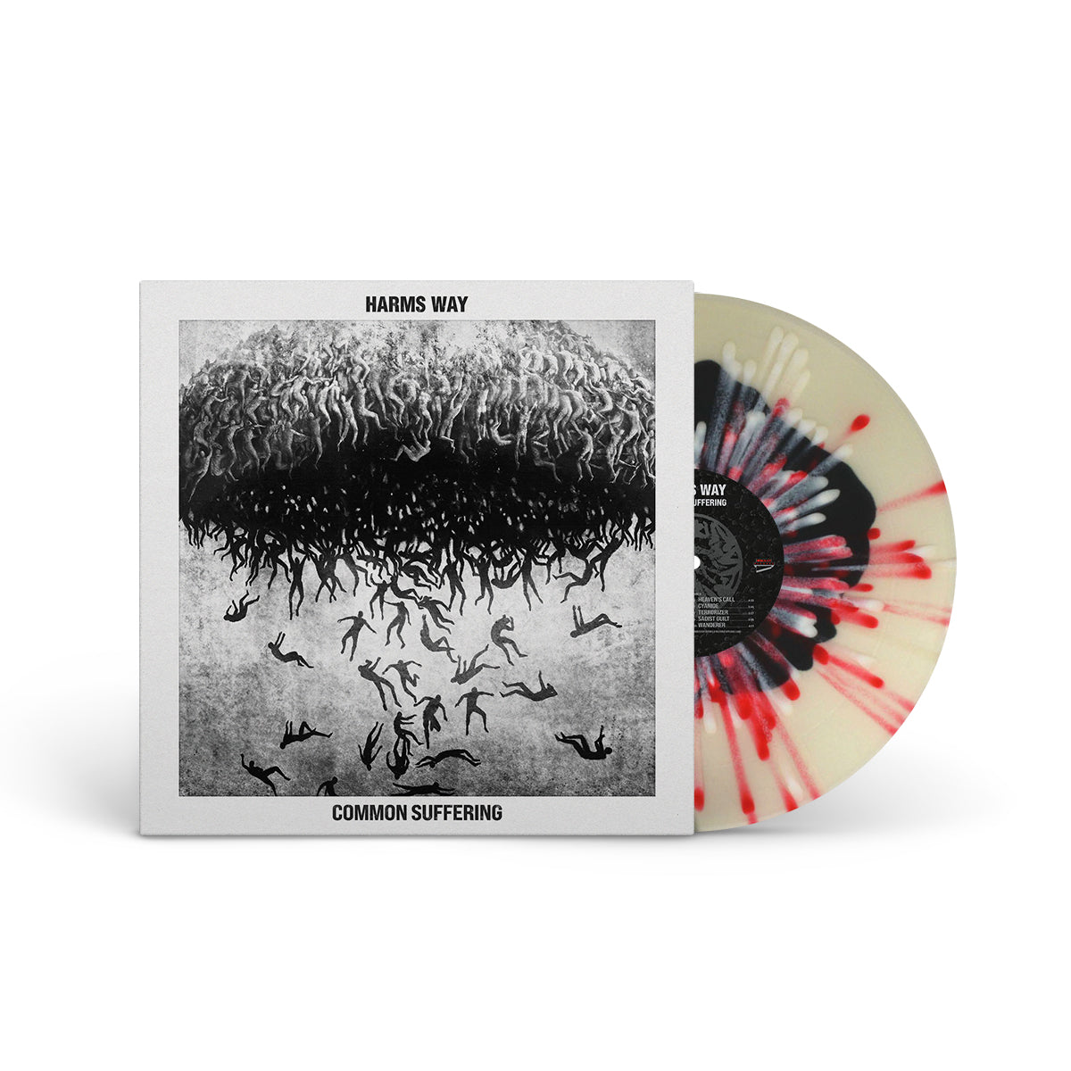 HARM&#39;S WAY &quot;Common Suffering&quot; LP BLACK HOLE W RED &amp; WHITE SPLATTER